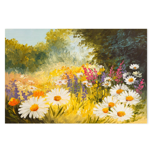 A Field of Daisies, Style A, Hand-Painted Canvas