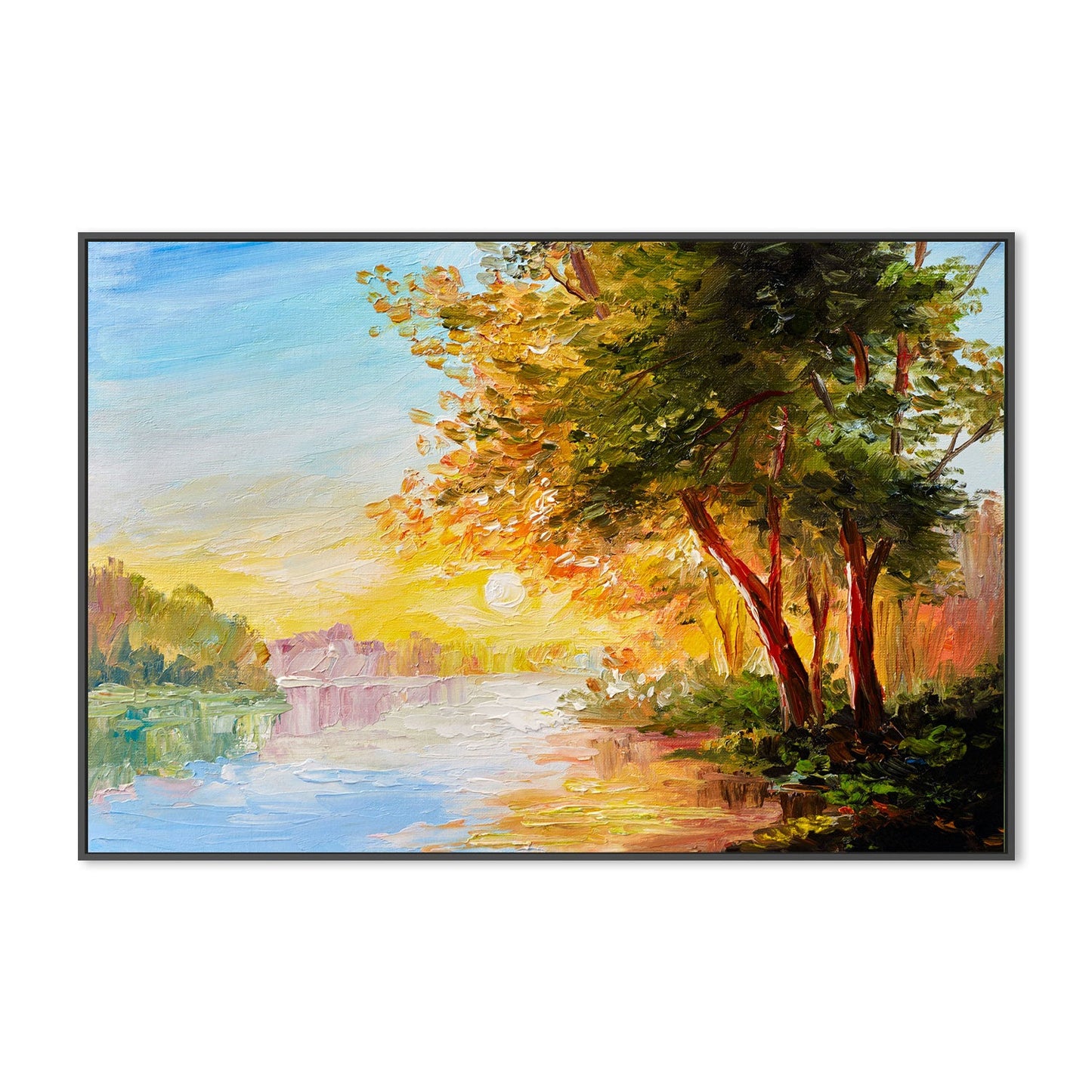 Striking Sunset, Hand-Painted Canvas