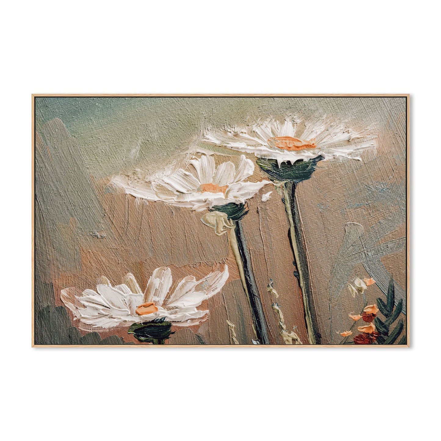 Daisy Gaze, Hand-Painted Canvas