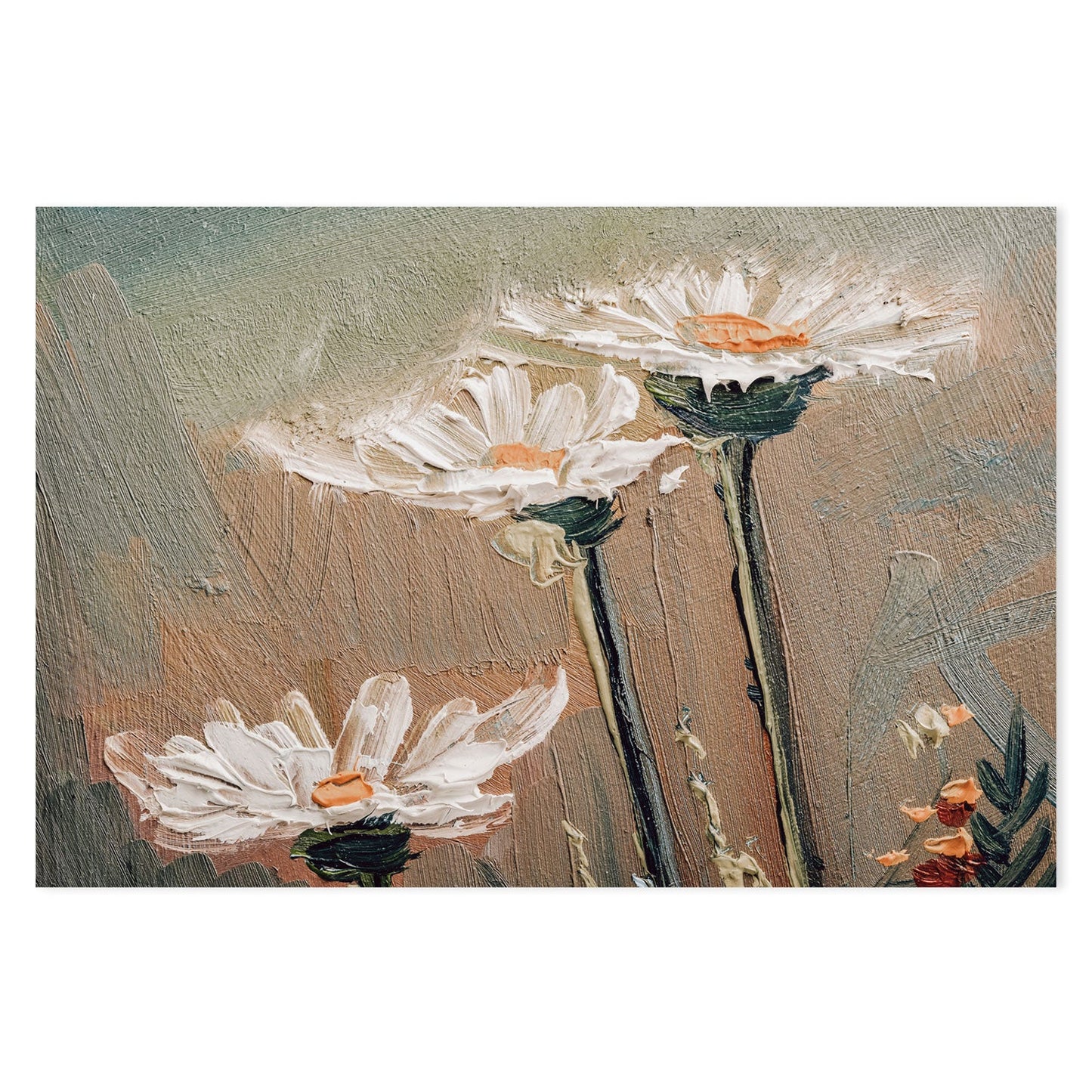 Daisy Gaze, Hand-Painted Canvas