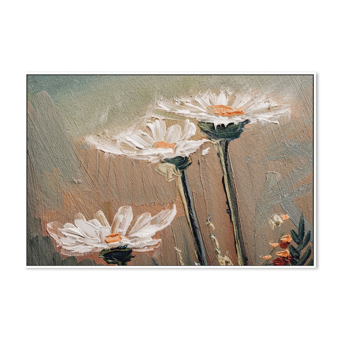 Daisy Gaze, Hand-Painted Canvas