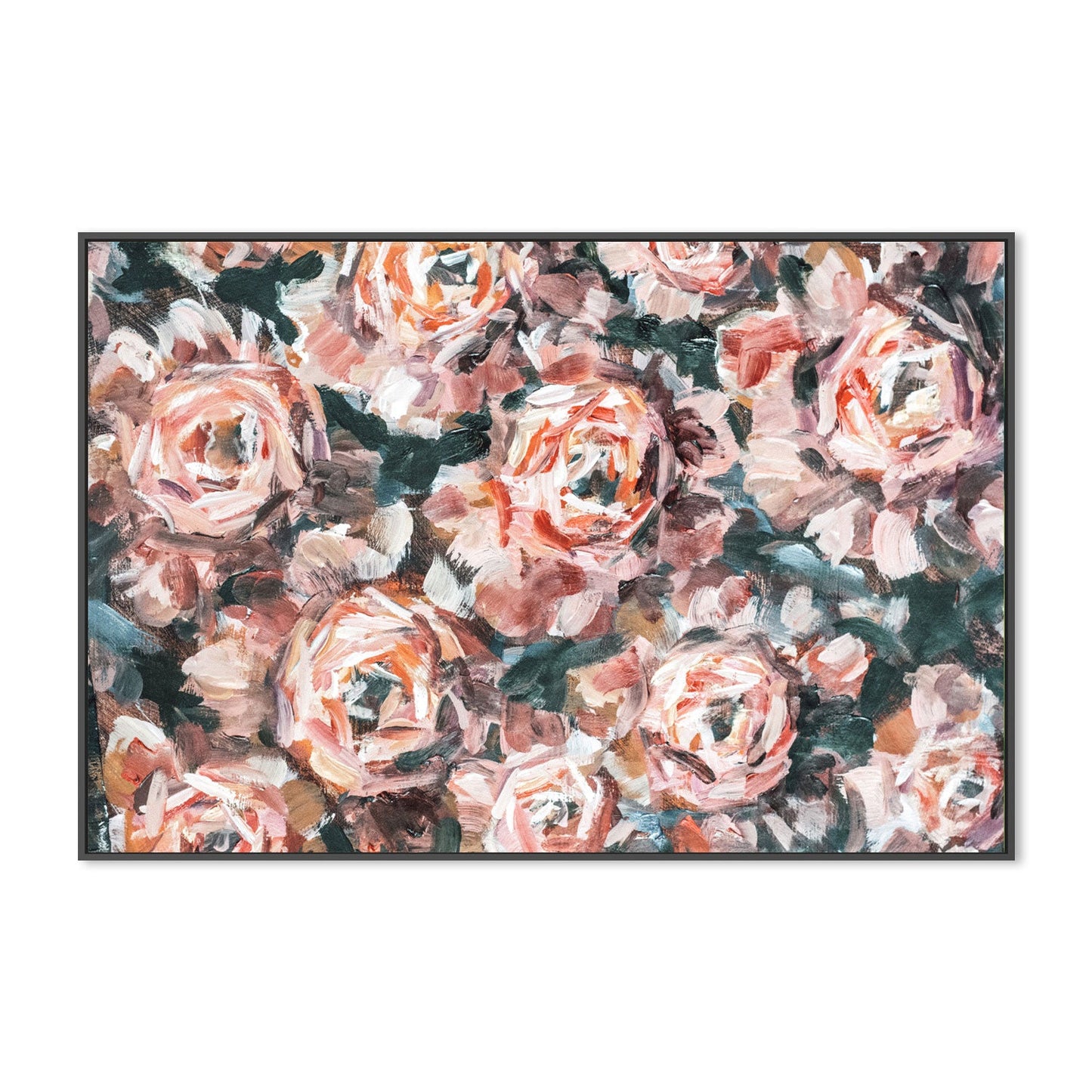 A Field of Roses, Style B, Hand-Painted Canvas