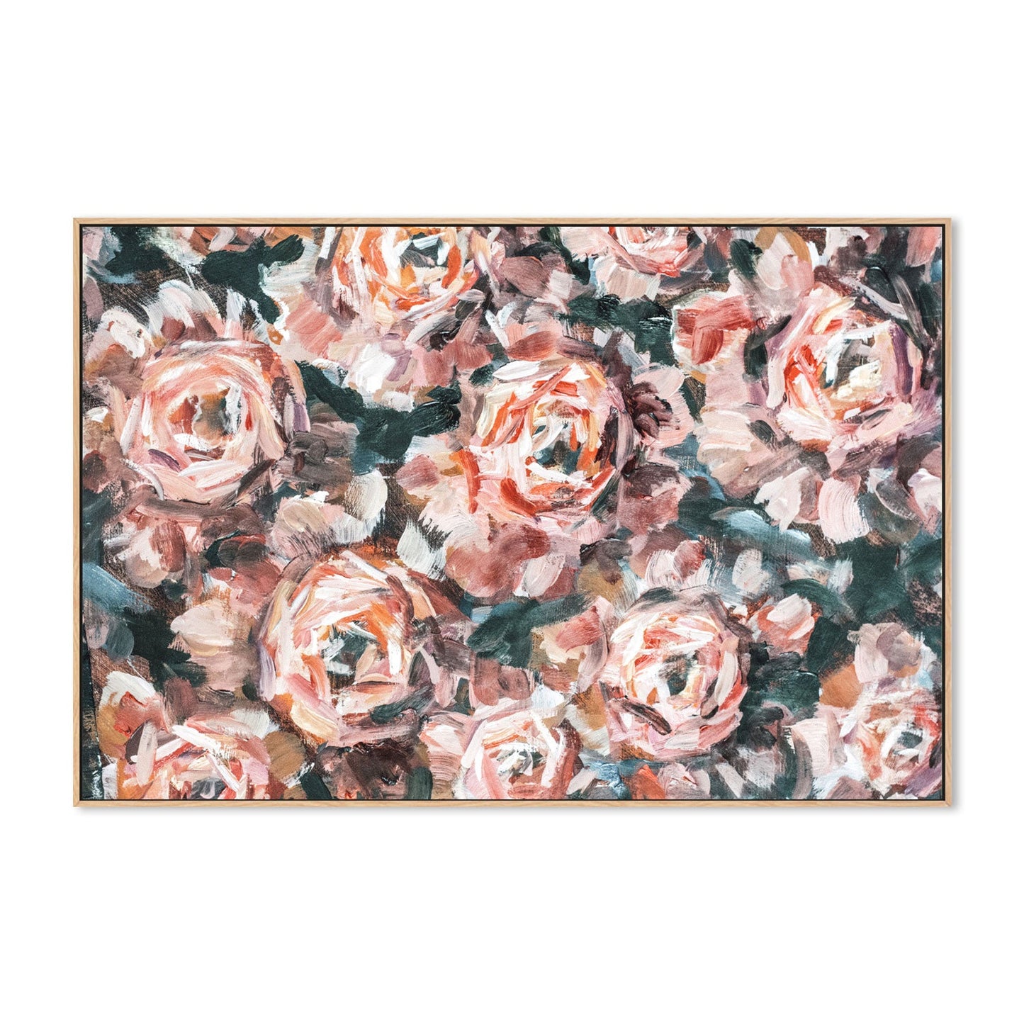 A Field of Roses, Style B, Hand-Painted Canvas