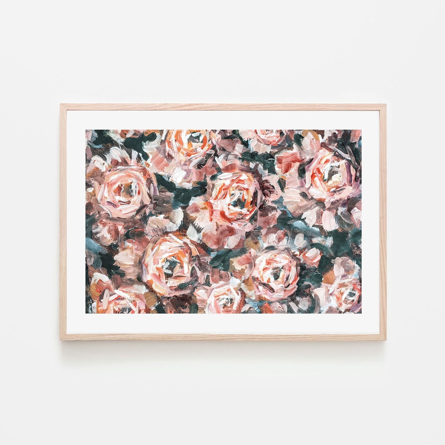 A Field of Roses, Style B, Hand-Painted Canvas