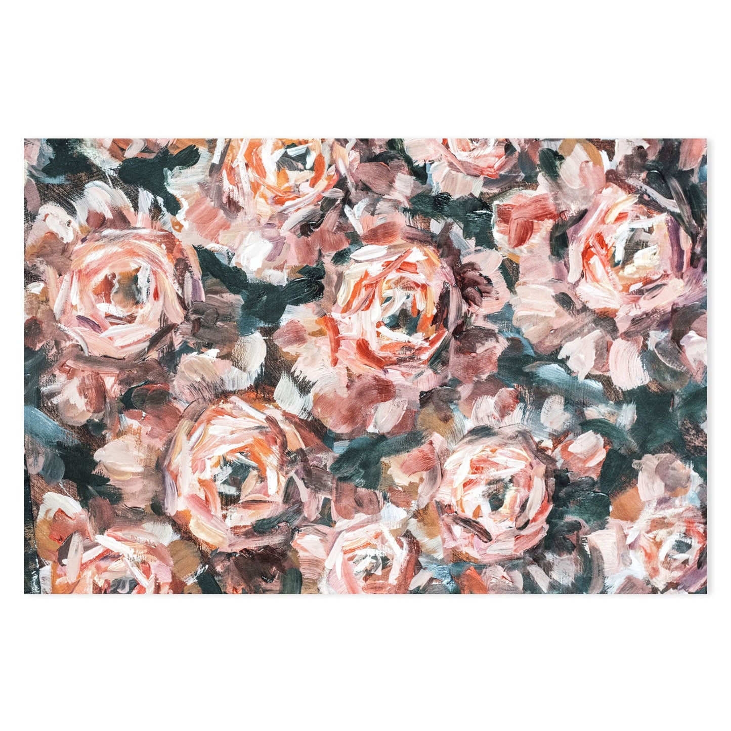 A Field of Roses, Style B, Hand-Painted Canvas