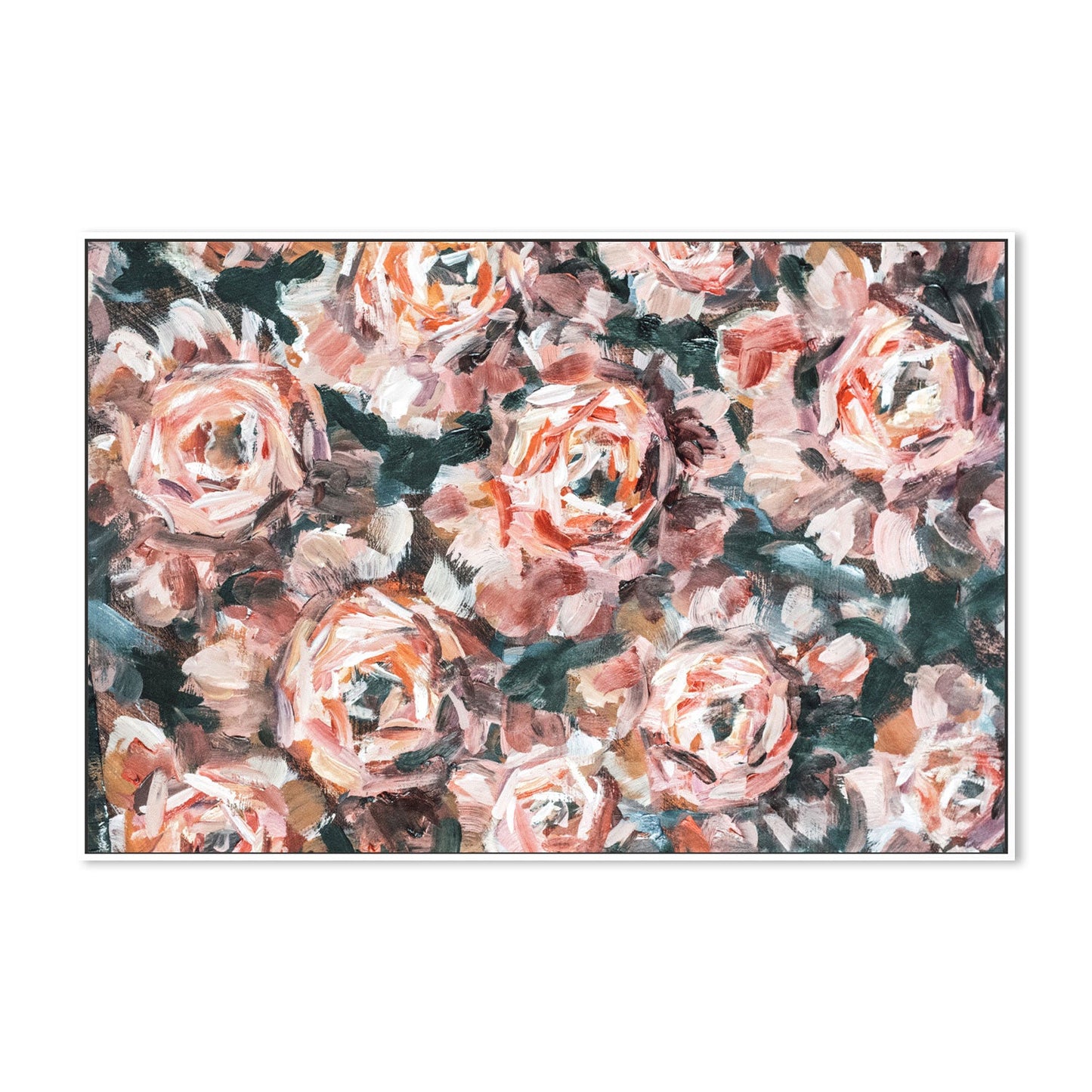 A Field of Roses, Style B, Hand-Painted Canvas