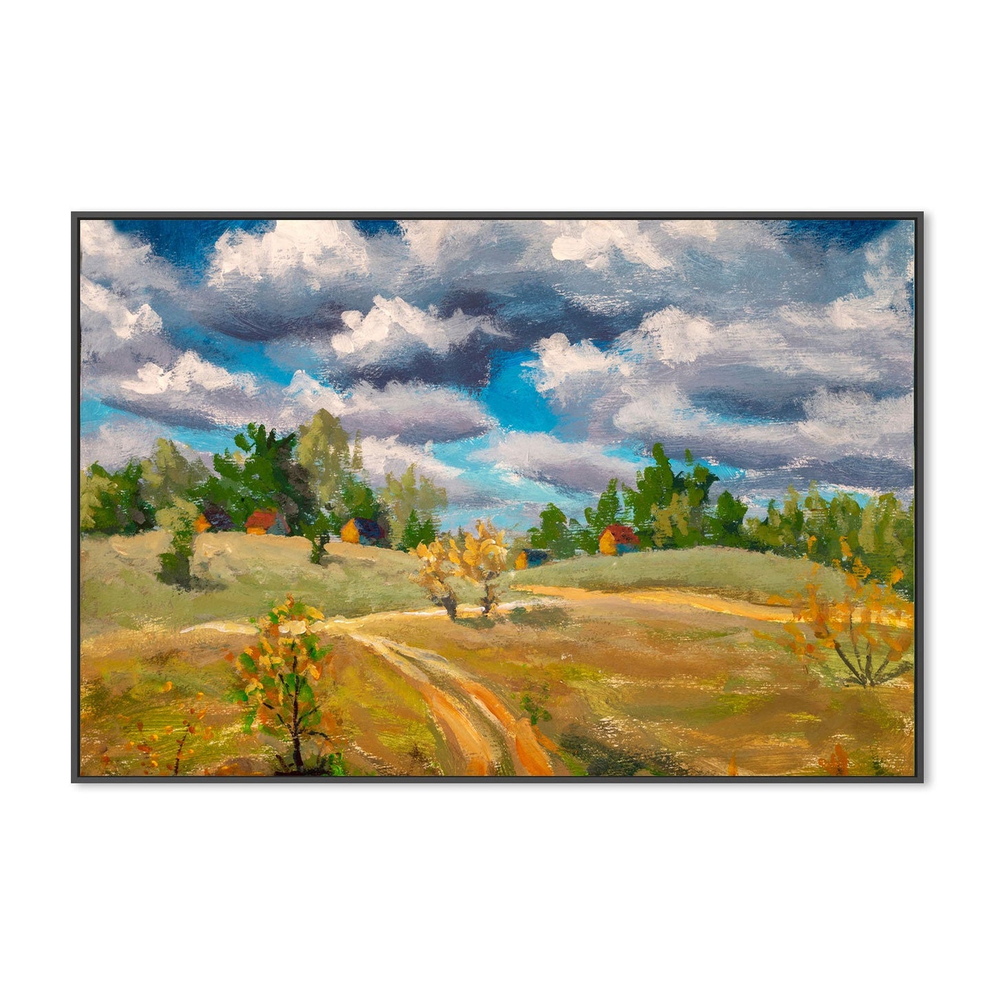 Over The Hills, Hand-Painted Canvas