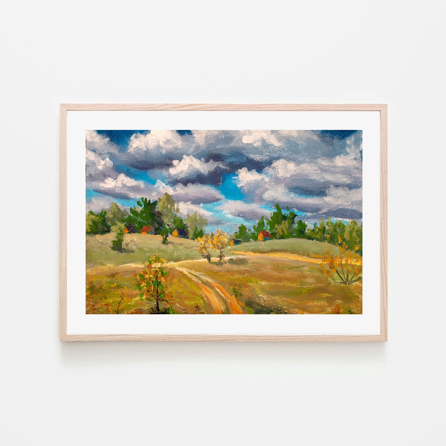 Over The Hills, Hand-Painted Canvas