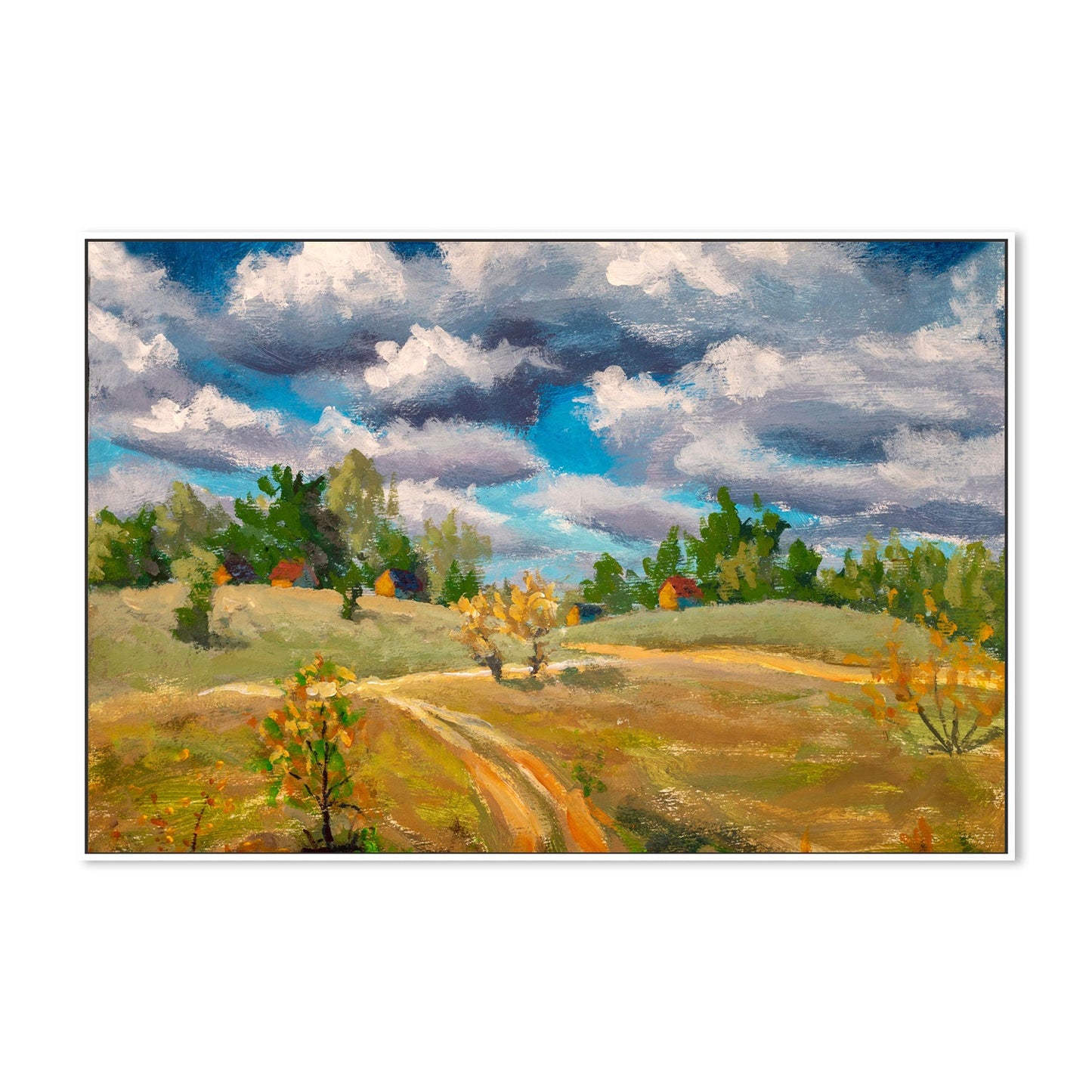 Over The Hills, Hand-Painted Canvas