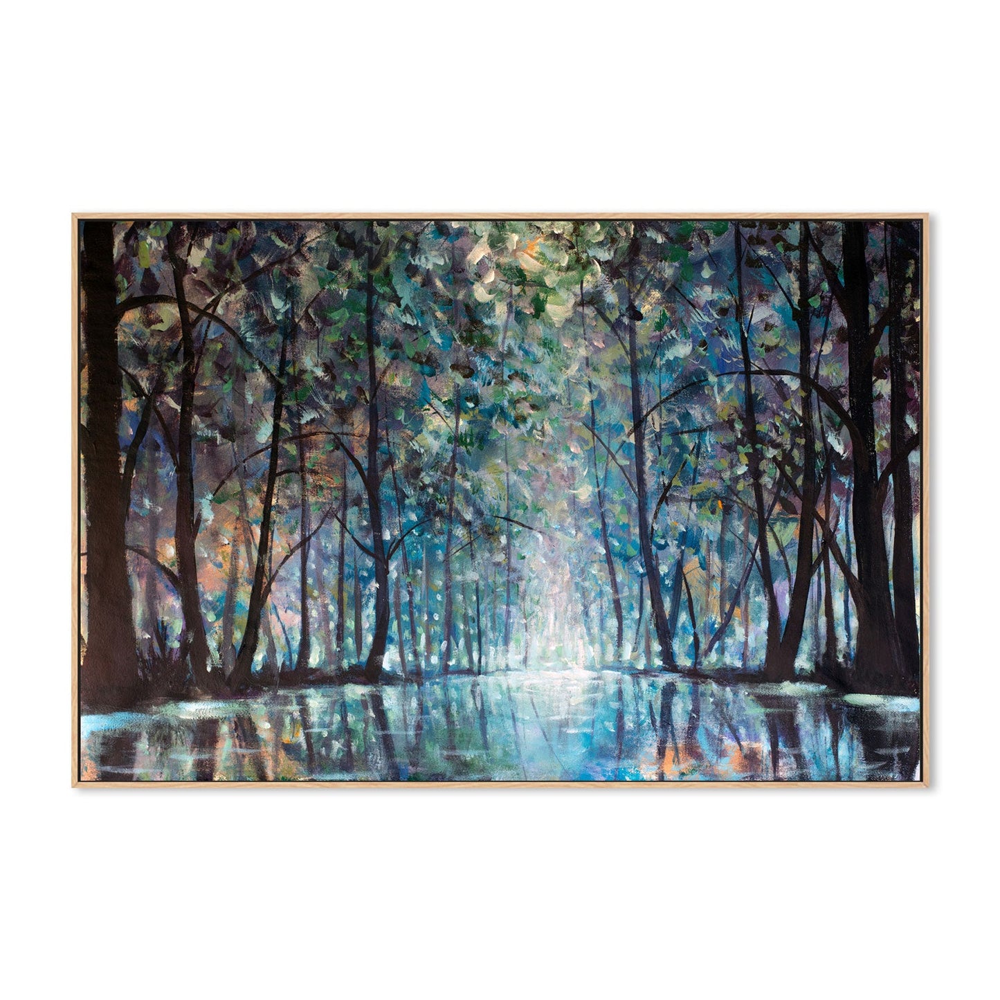 A Forests Reflection, Style A, Hand-Painted Canvas