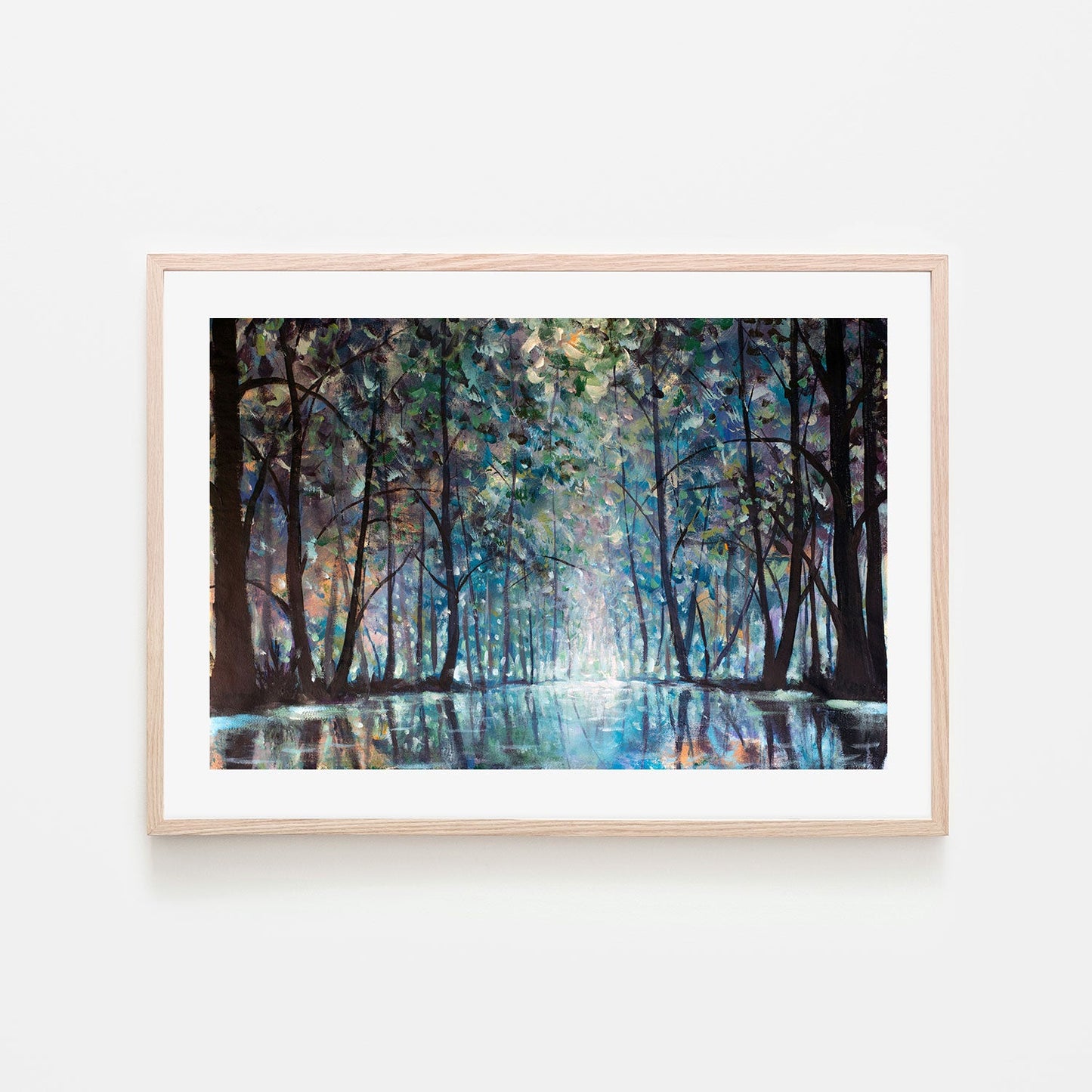 A Forests Reflection, Style A, Hand-Painted Canvas