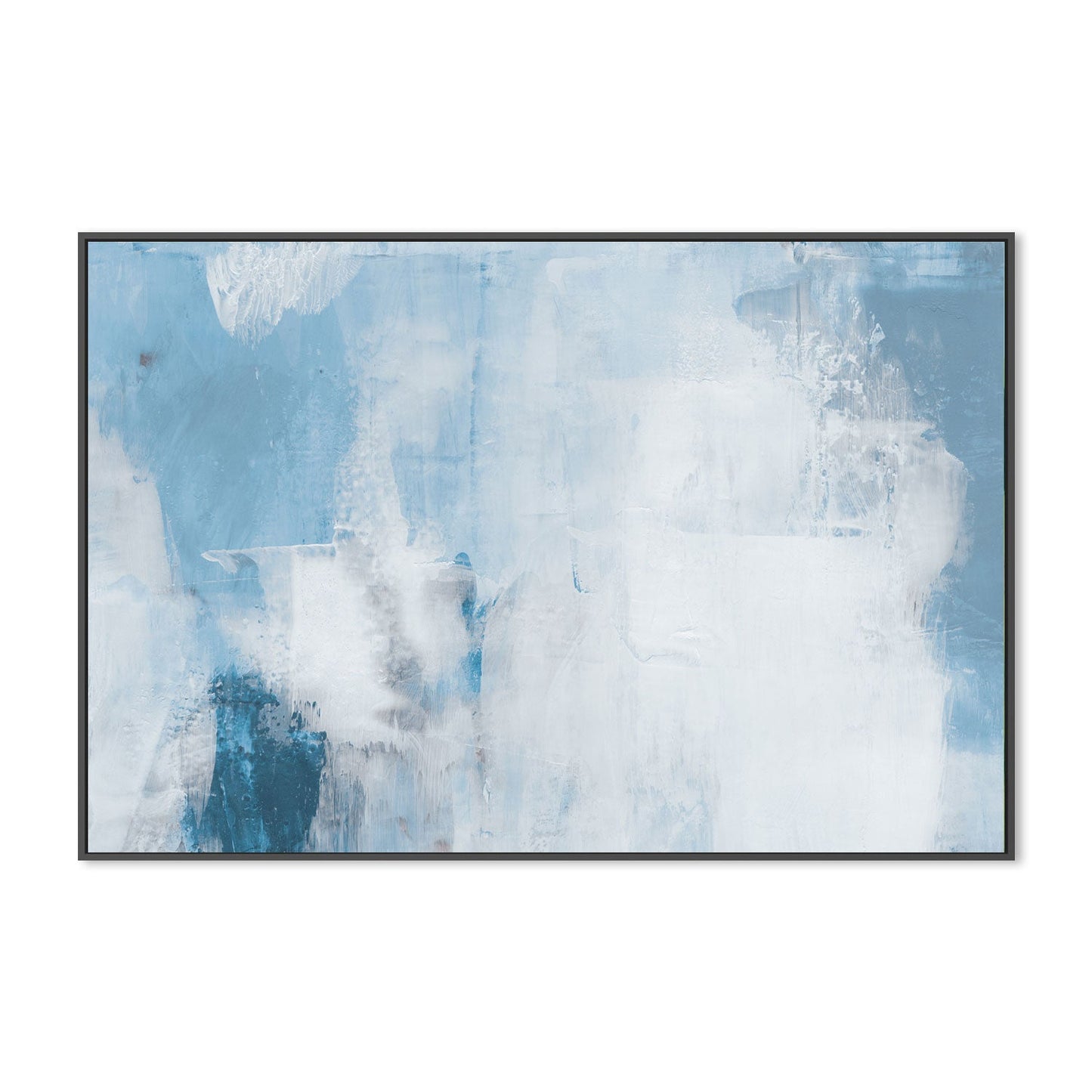 Pastel Blue, Hand-Painted Canvas