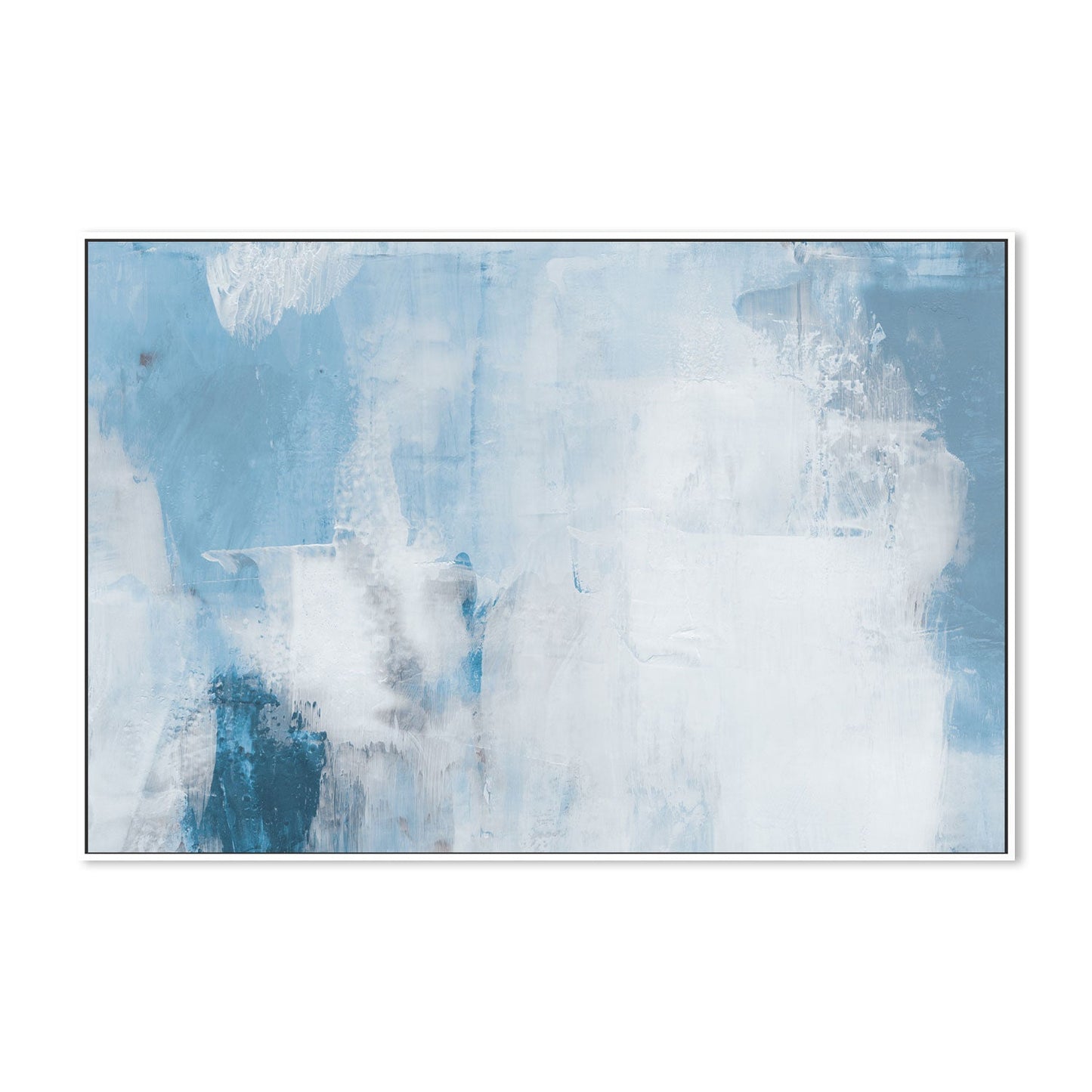 Pastel Blue, Hand-Painted Canvas