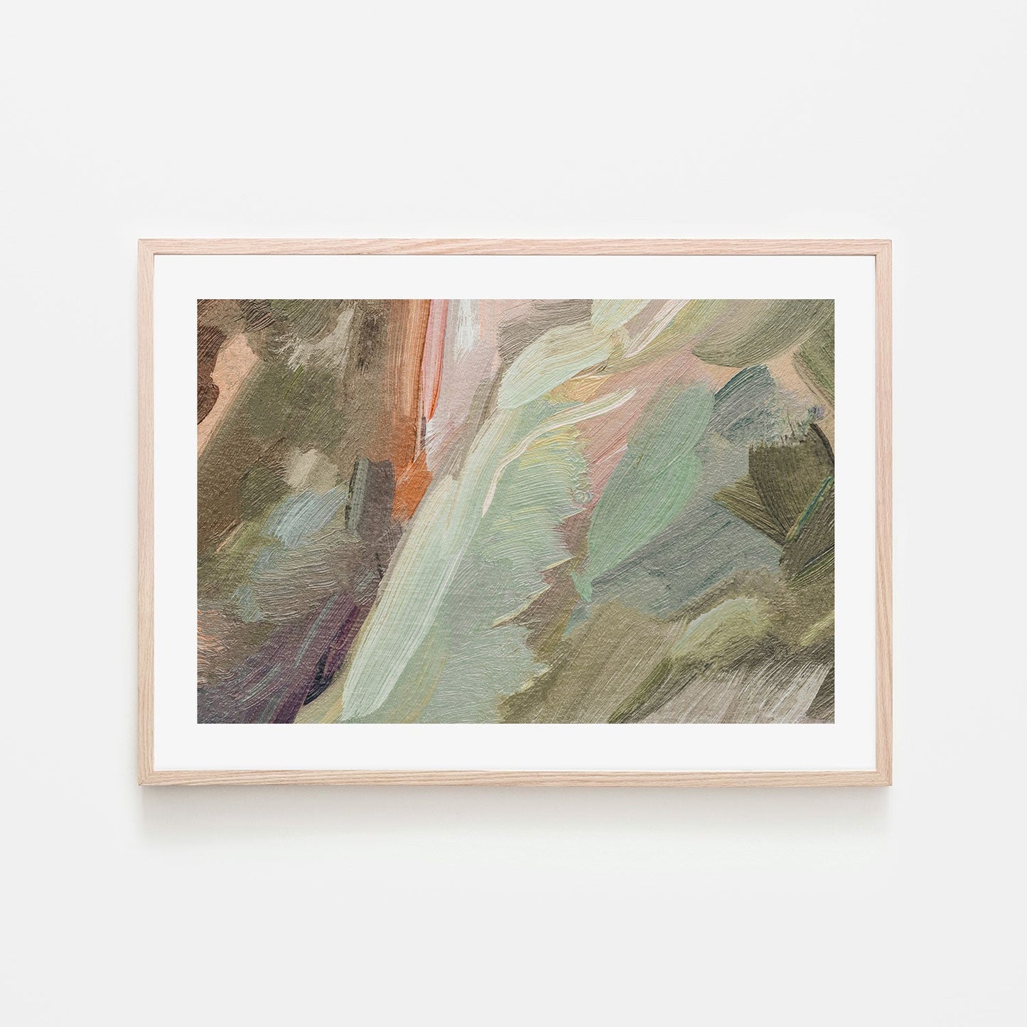 Muted Coloured Abstract , Hand-painted Canvas