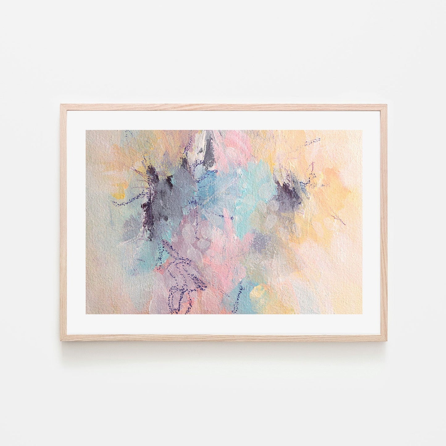 Pastel Confetti, Style C , Hand-Painted Canvas