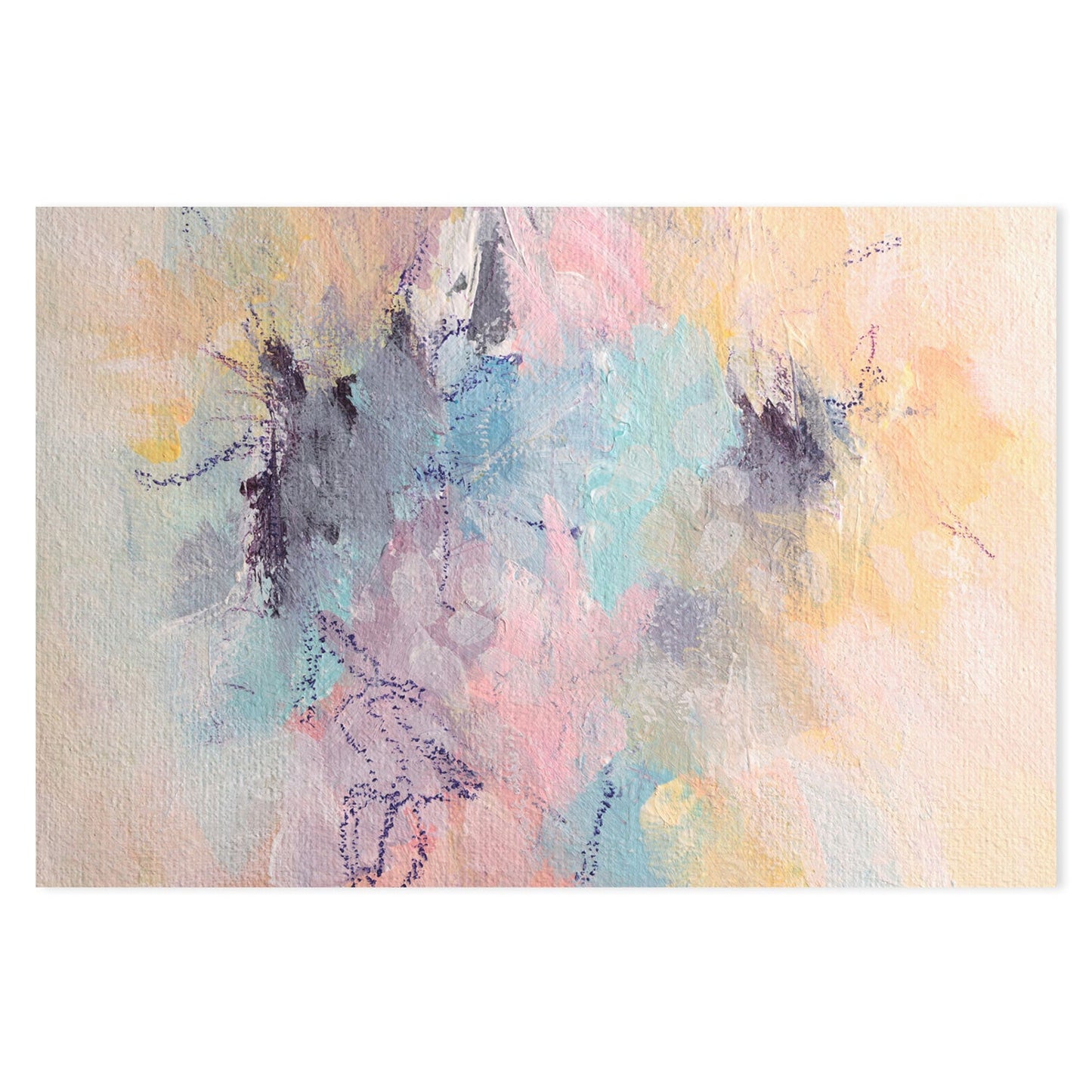 Pastel Confetti, Style C , Hand-Painted Canvas