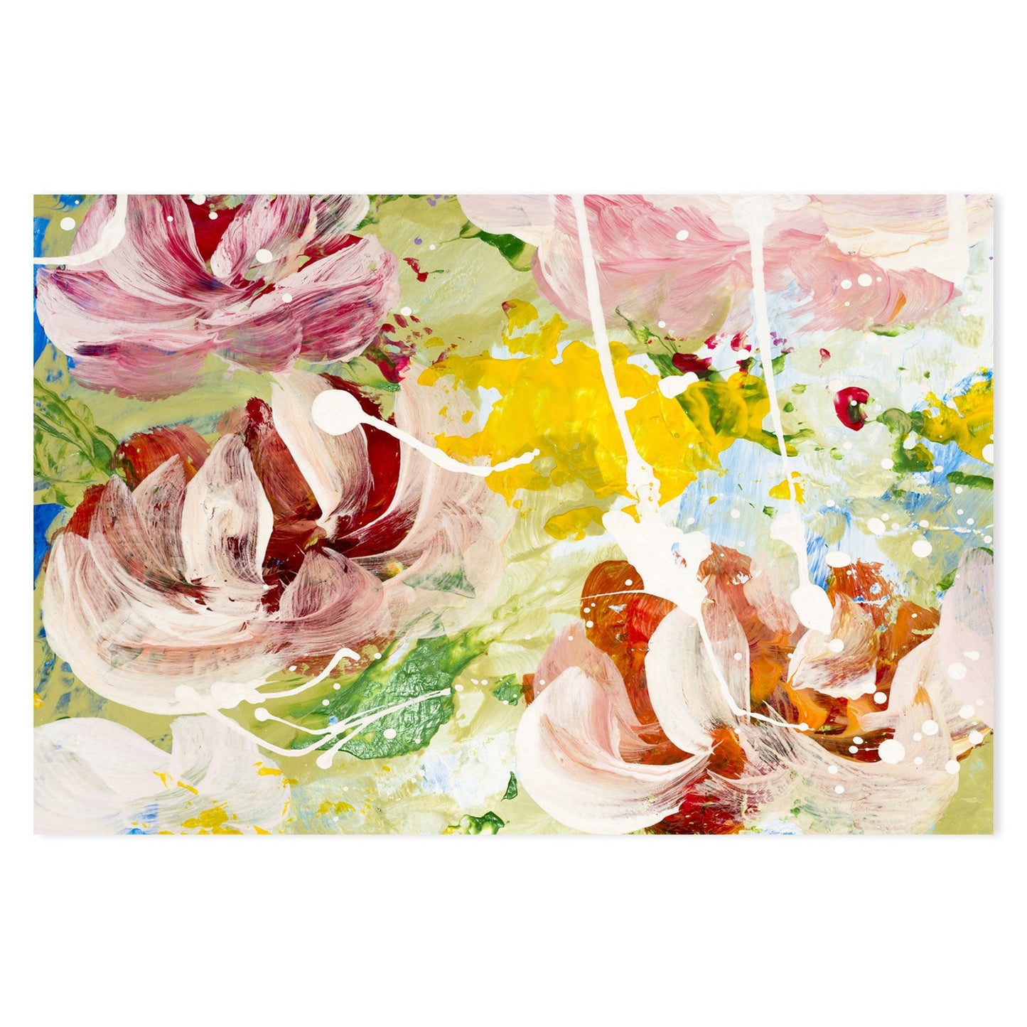 Abstract Flower Garden, Style C , Hand-Painted Canvas