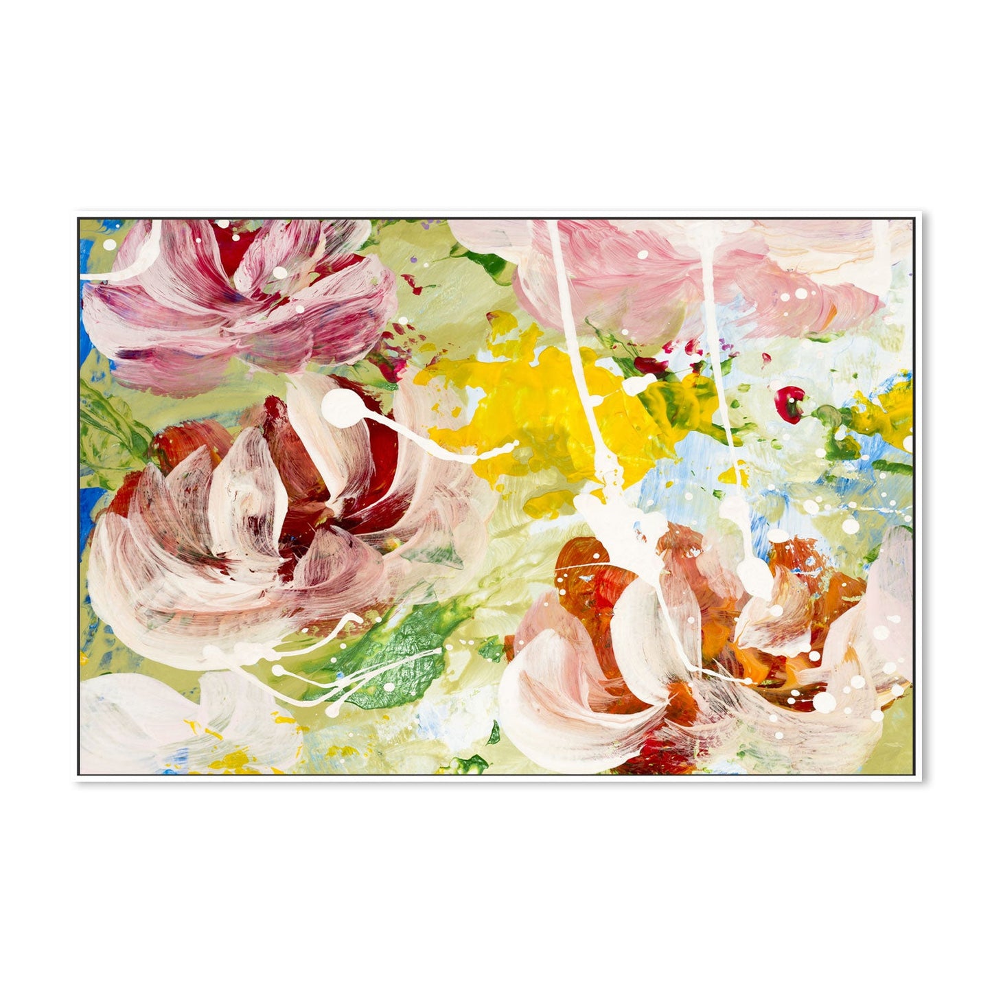 Abstract Flower Garden, Style C , Hand-Painted Canvas