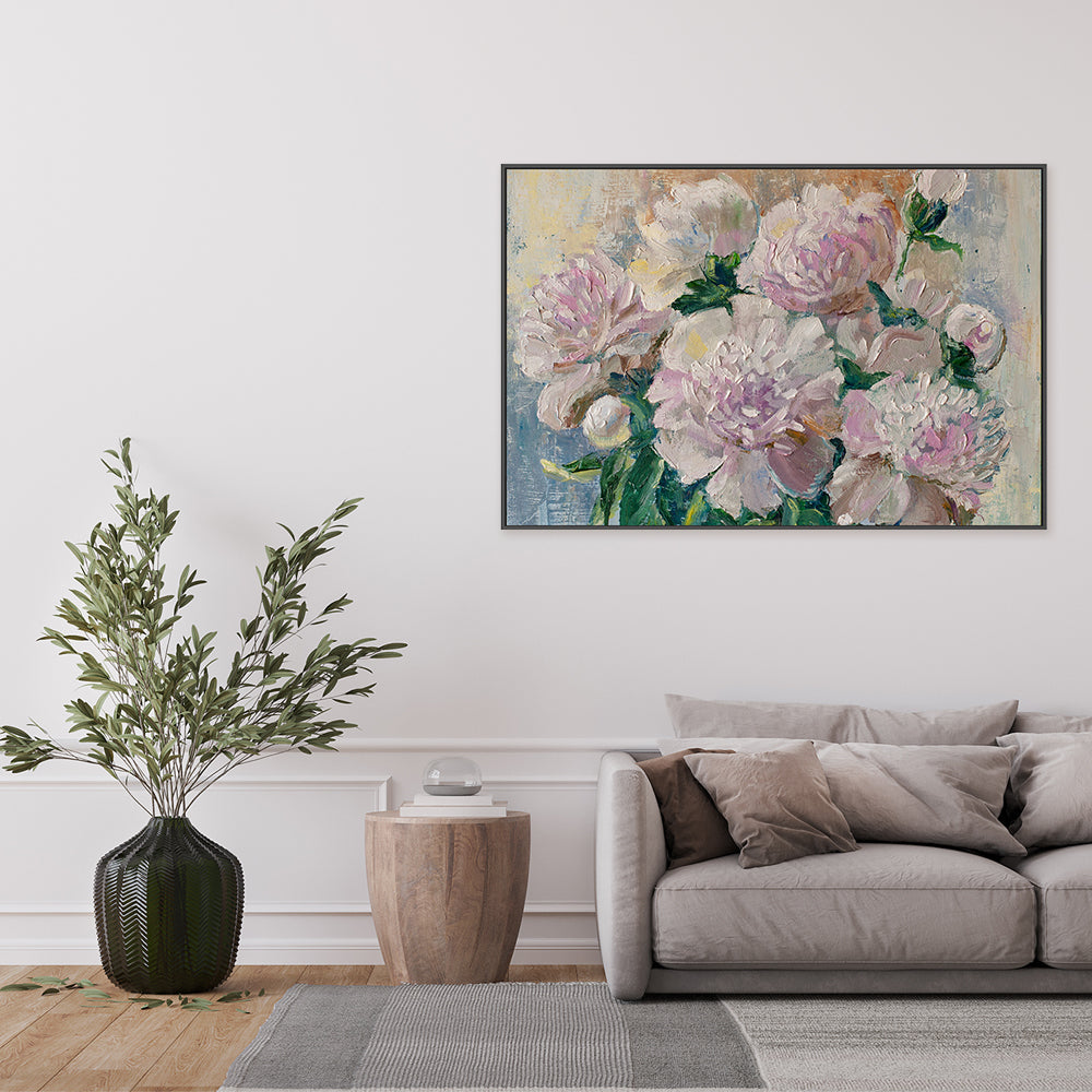 Muted Bouquet, Hand-Painted Canvas