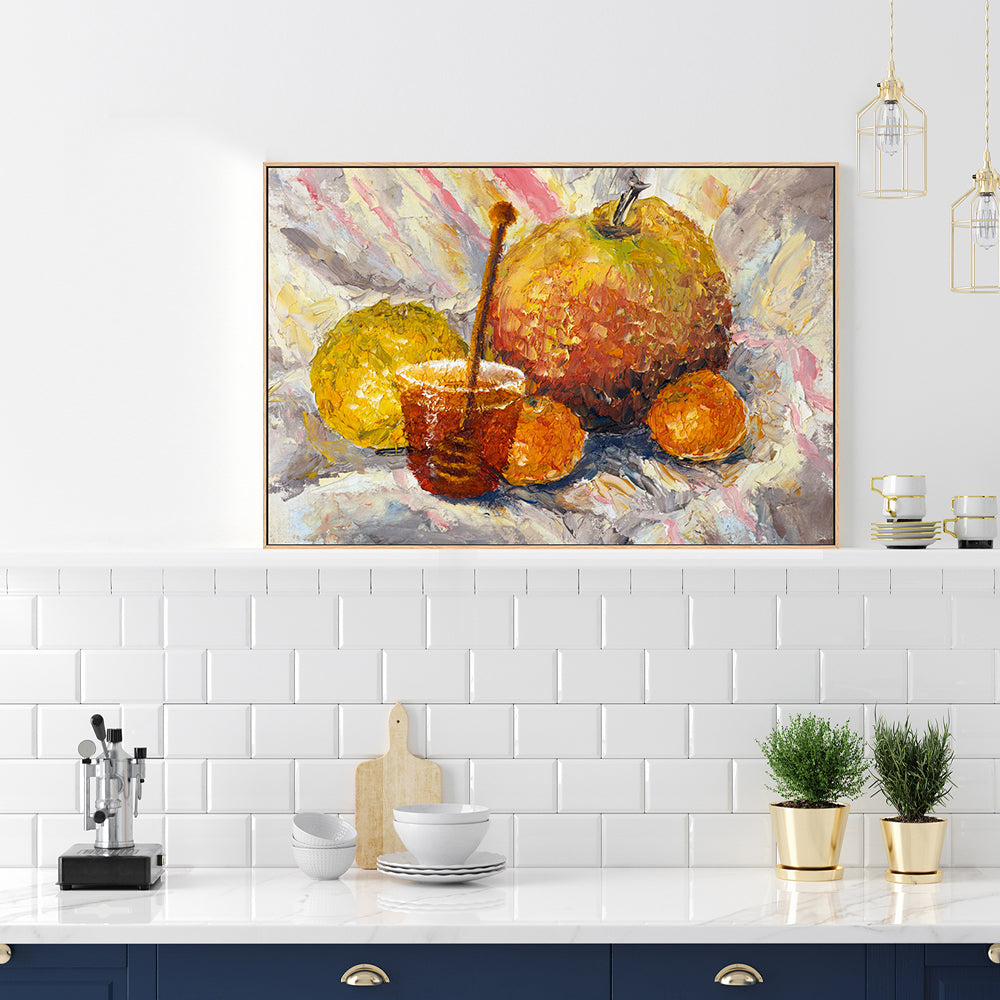 Citrus Selection, Style B, Hand-Painted Canvas