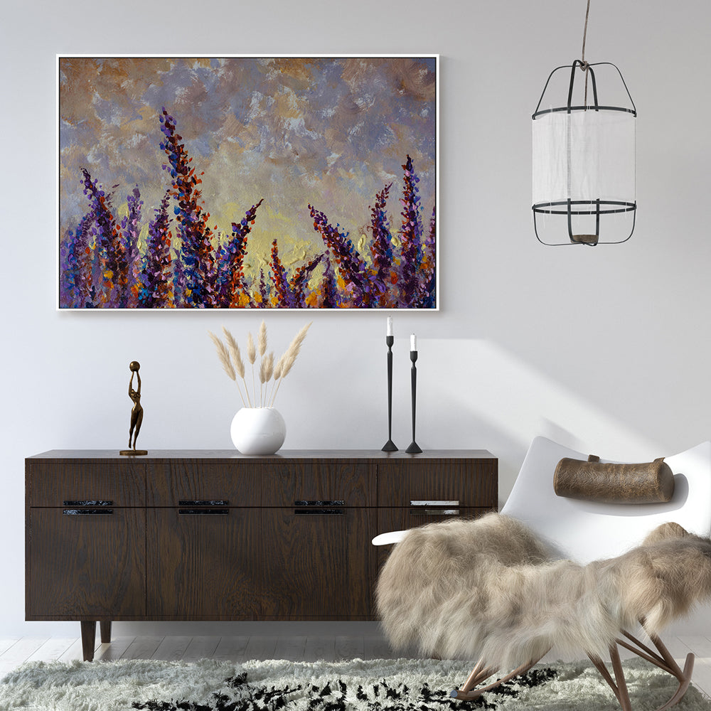 A Lavender Field, Hand-Painted Canvas