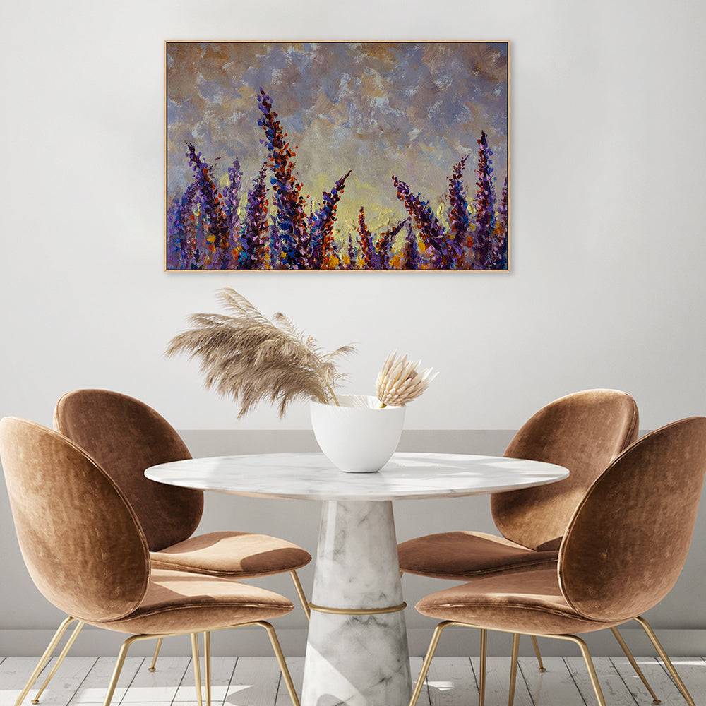 A Lavender Field, Hand-Painted Canvas