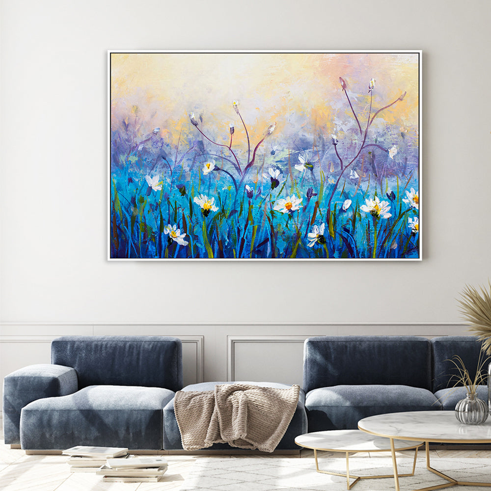 A Field of Daisies, Style A, Hand-Painted Canvas