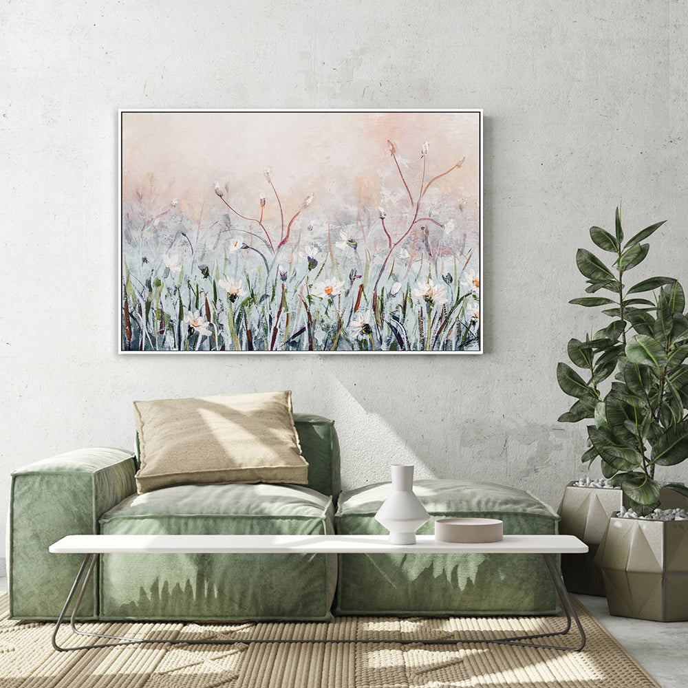 A Field of Daisies, Style B, Hand-Painted Canvas