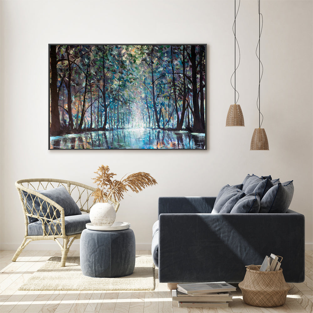 A Forests Reflection, Style A, Hand-Painted Canvas