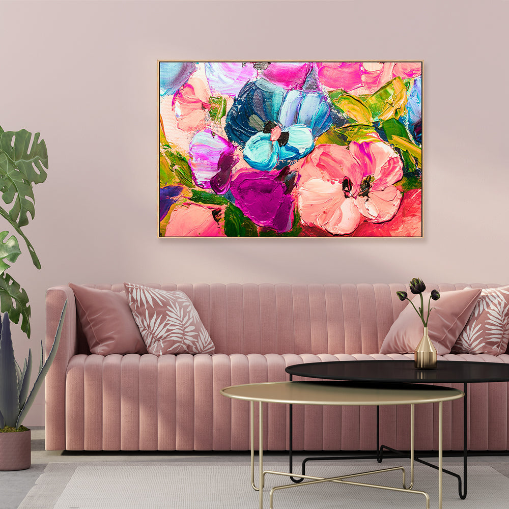 A Floral Assortment, Hand-Painted Canvas