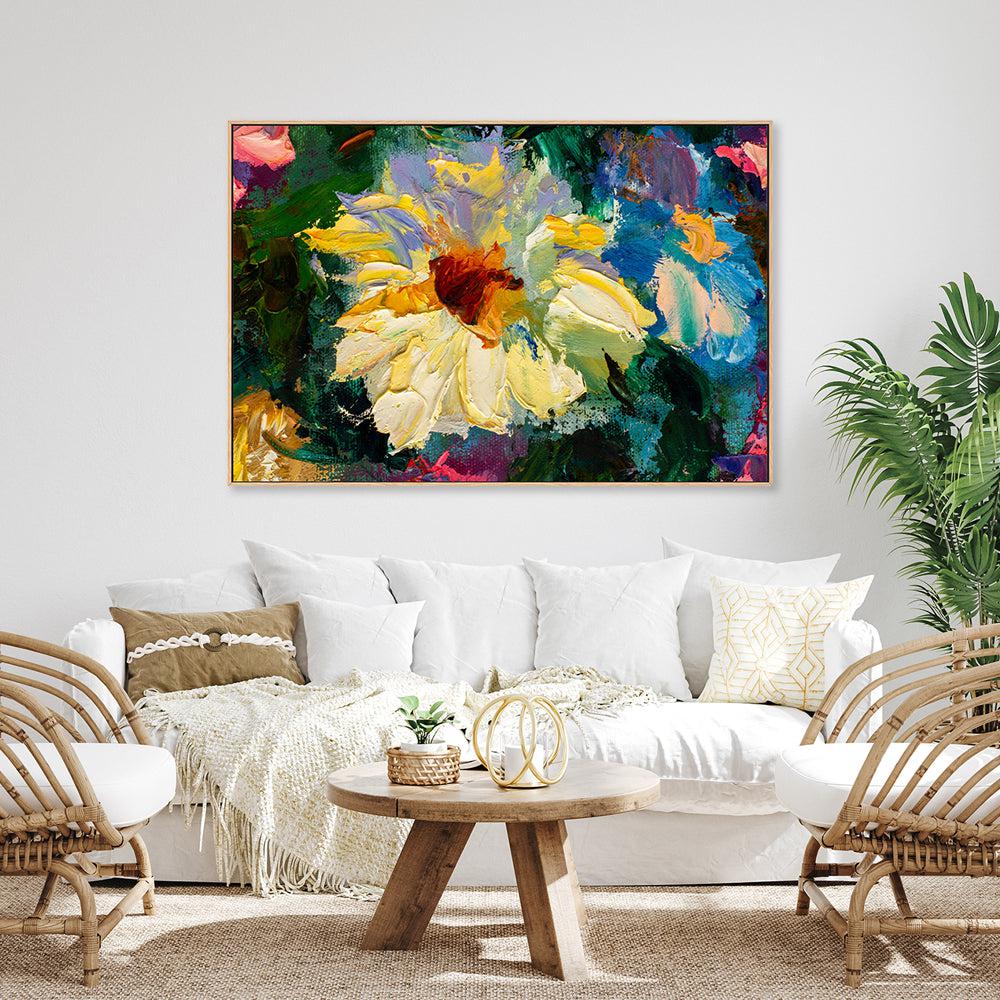 Yellow Flower , Hand-painted Canvas