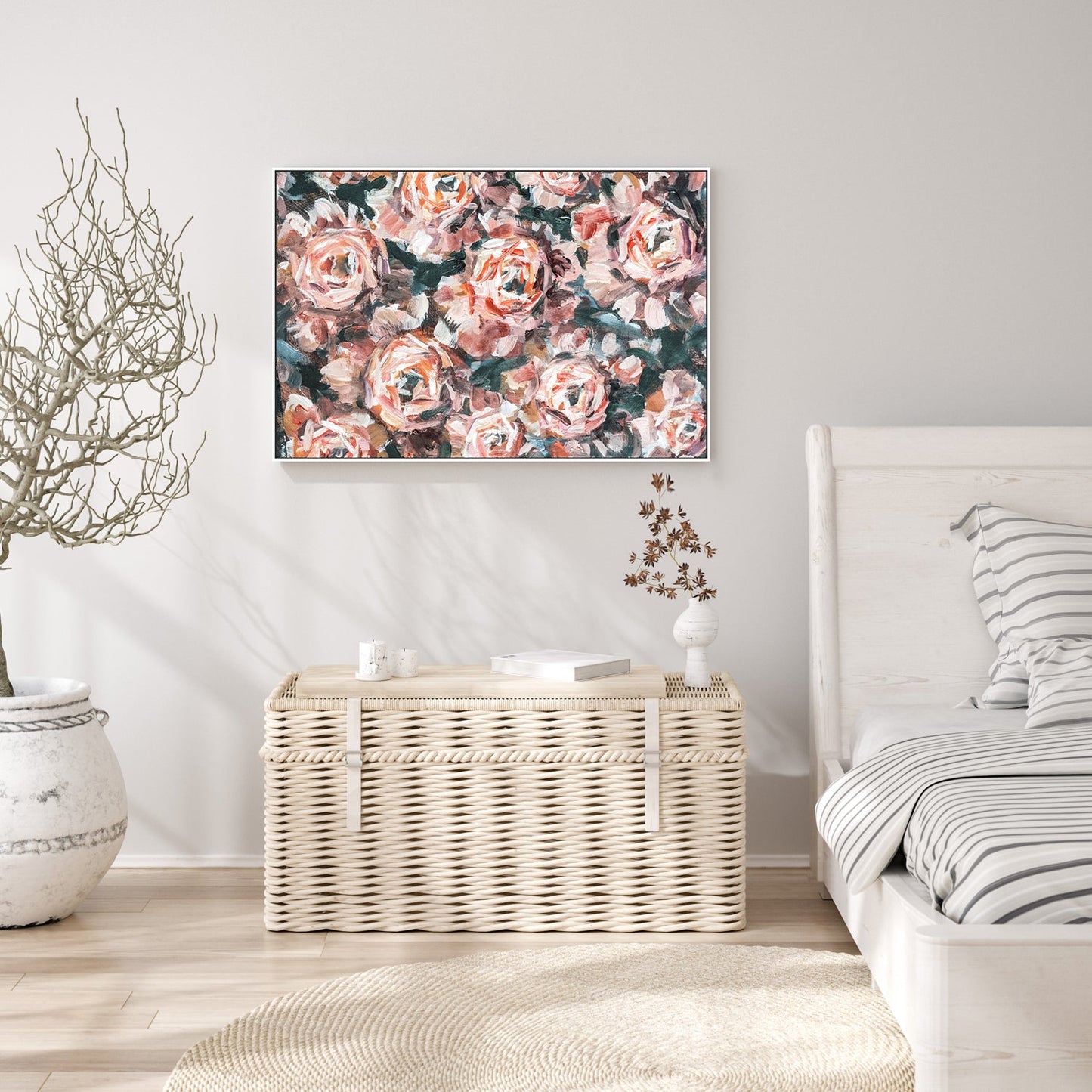 A Field of Roses, Style B, Hand-Painted Canvas