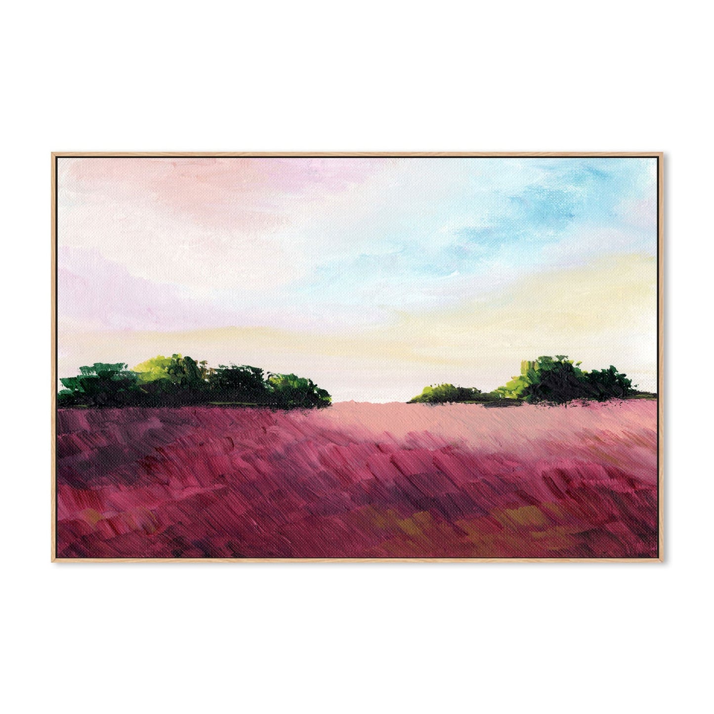 Crimson Dreamscape, Style A, Hand-Painted Canvas