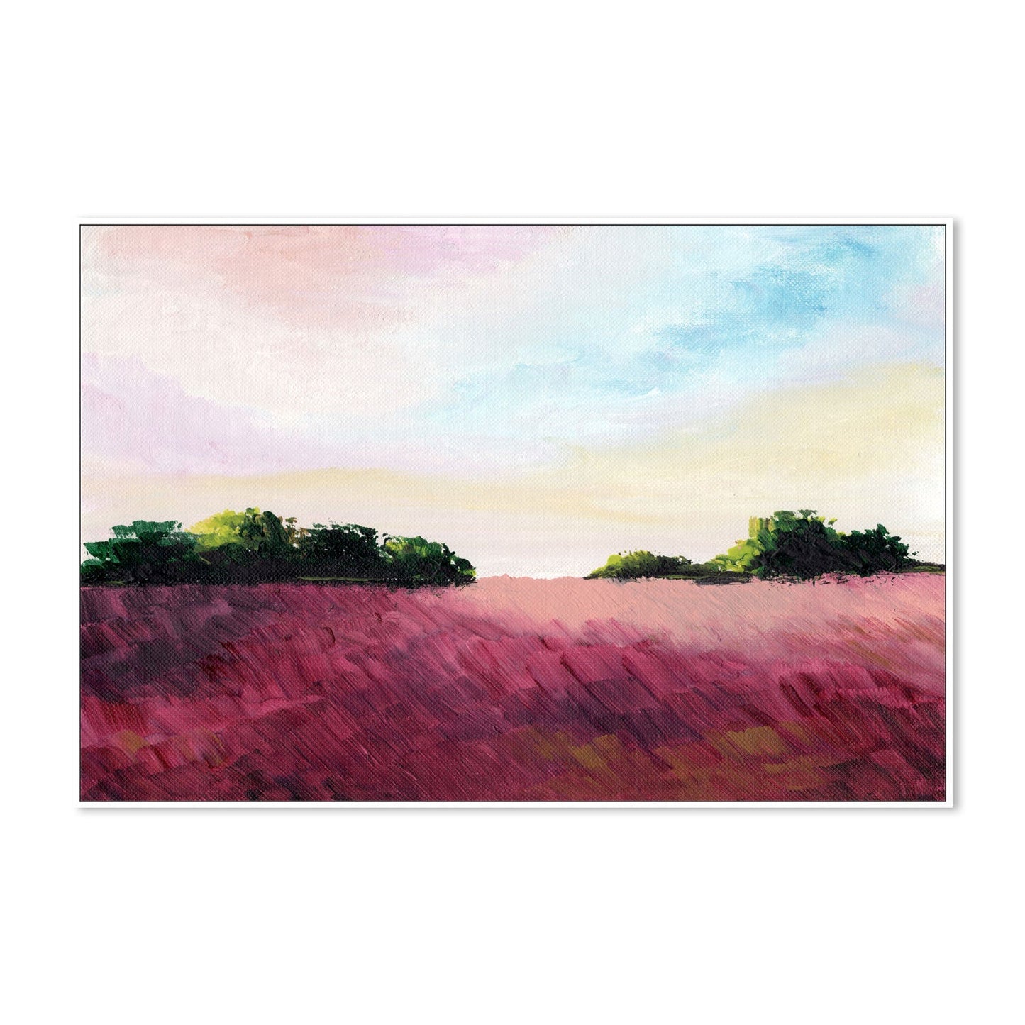 Crimson Dreamscape, Style A, Hand-Painted Canvas