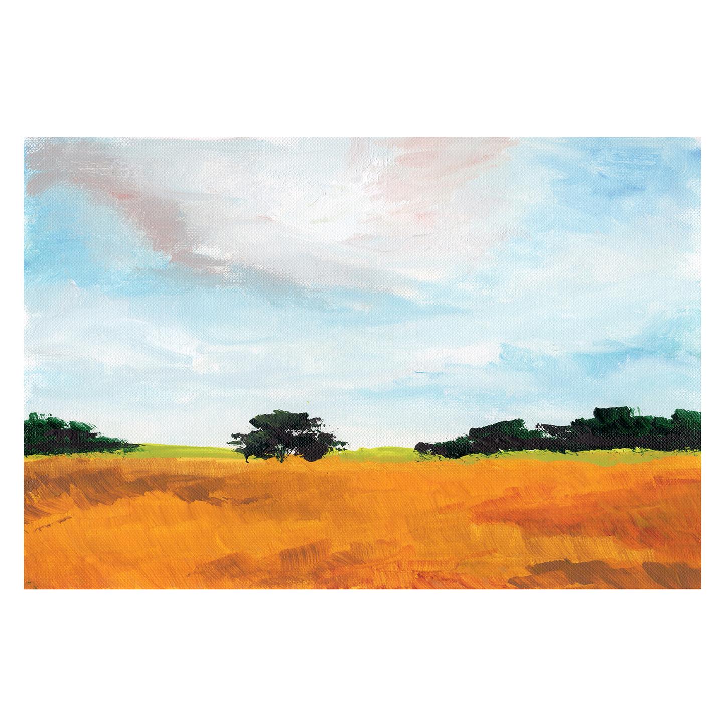 Golden Harvest, Hand-Painted Canvas