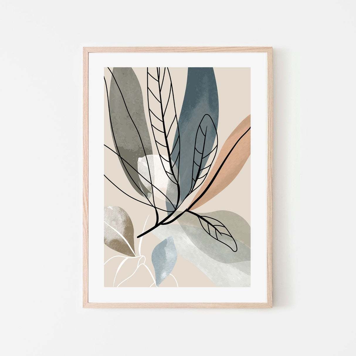 wall-art-print-canvas-poster-framed-Abstract Autumn Leaves, Style B-GIOIA-WALL-ART