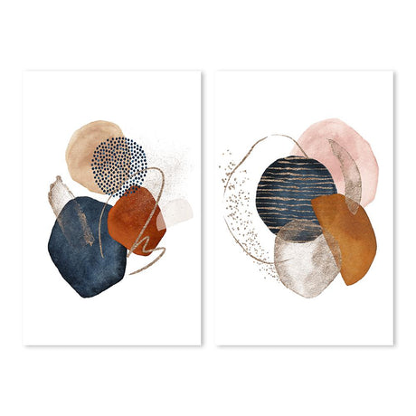 wall-art-print-canvas-poster-framed-Abstract Shapes, Set Of 2-by-Gioia Wall Art-Gioia Wall Art