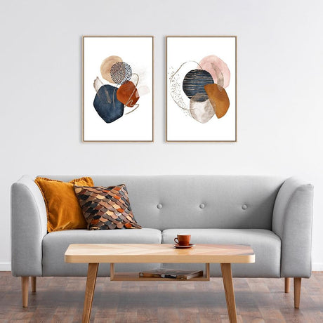 wall-art-print-canvas-poster-framed-Abstract Shapes, Set Of 2-by-Gioia Wall Art-Gioia Wall Art