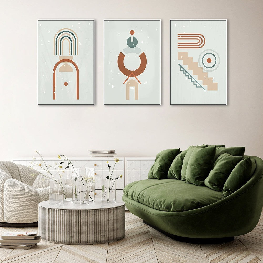 wall-art-print-canvas-poster-framed-Abstract Shapes, Set Of 3-by-Gioia Wall Art-Gioia Wall Art