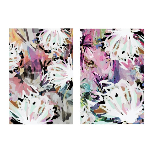 wall-art-print-canvas-poster-framed-Abstract White Floral, Set Of 2-by-Gioia Wall Art-Gioia Wall Art