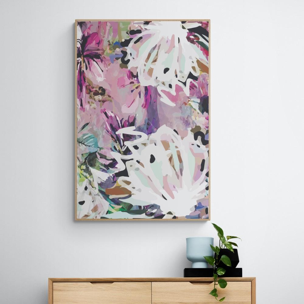 wall-art-print-canvas-poster-framed-Abstract White Florals, Style A-by-Gioia Wall Art-Gioia Wall Art