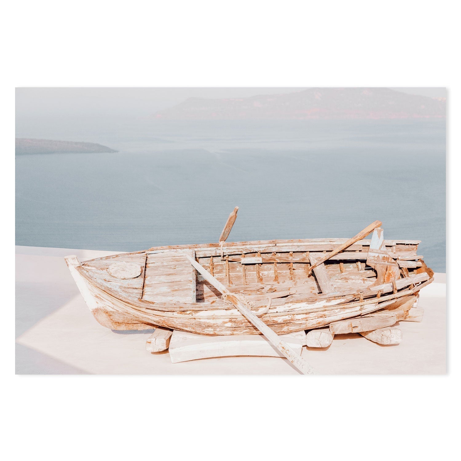 An Old Boat at Santorini-Gioia-Prints-Framed-Canvas-Poster-GIOIA-WALL-ART