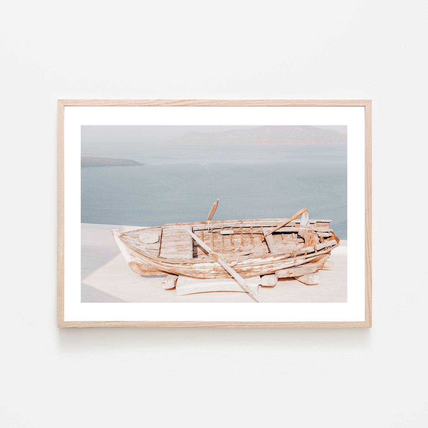 An Old Boat at Santorini-Gioia-Prints-Framed-Canvas-Poster-GIOIA-WALL-ART