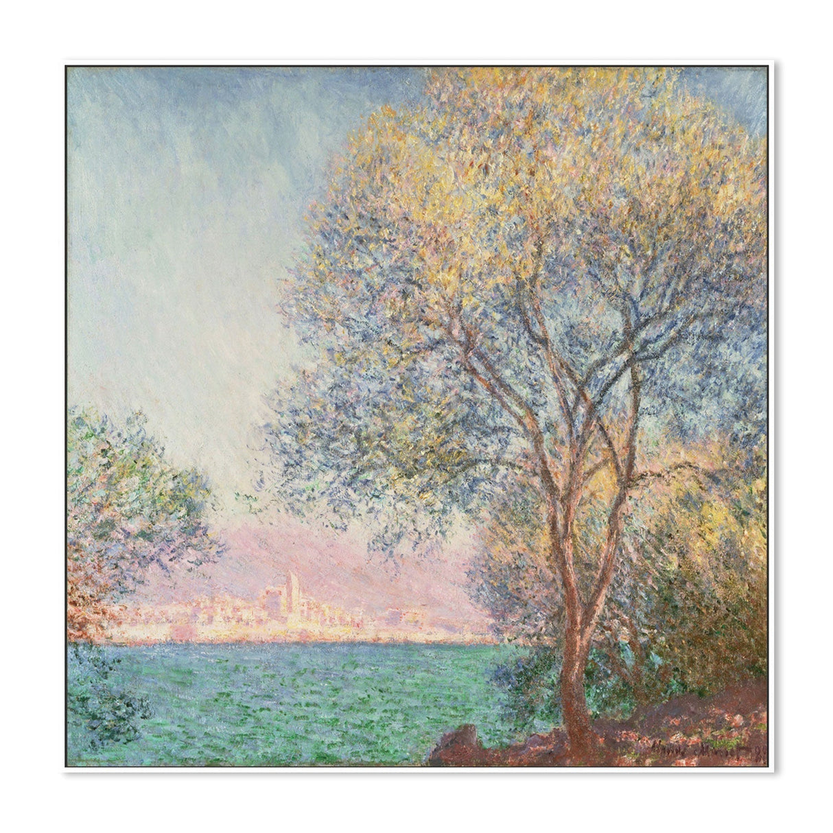 wall-art-print-canvas-poster-framed-Antibes, in the Morning, 1888 , By Monet-by-Gioia Wall Art-Gioia Wall Art