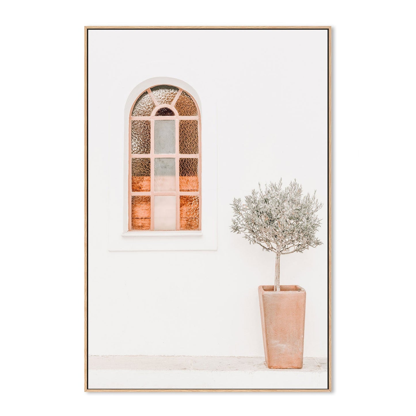 Arch window and pot plant-Gioia-Prints-Framed-Canvas-Poster-GIOIA-WALL-ART