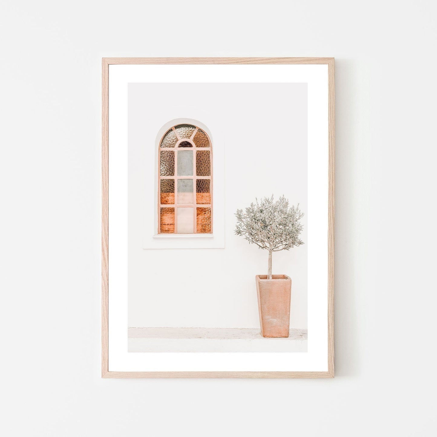 Arch window and pot plant-Gioia-Prints-Framed-Canvas-Poster-GIOIA-WALL-ART