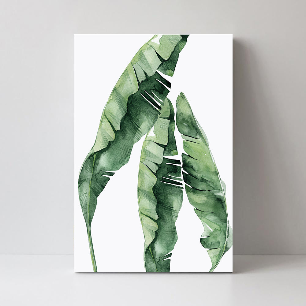 wall-art-print-canvas-poster-framed-Banana Tree Leaves, Watercolour-by-Gioia Wall Art-Gioia Wall Art