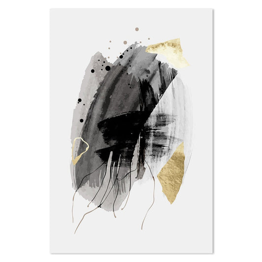 wall-art-print-canvas-poster-framed-Black And Gold Abstract, Style A-by-Gioia Wall Art-Gioia Wall Art