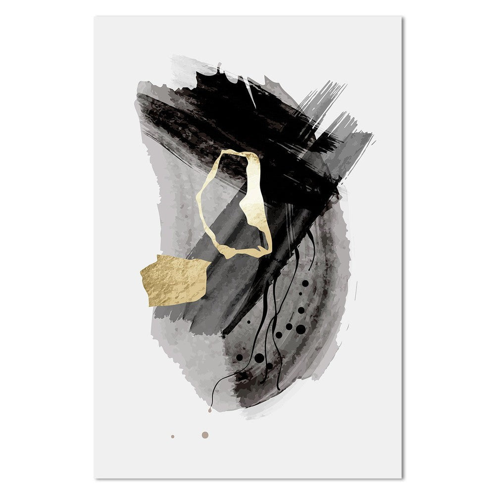 wall-art-print-canvas-poster-framed-Black And Gold Abstract, Style C-by-Gioia Wall Art-Gioia Wall Art