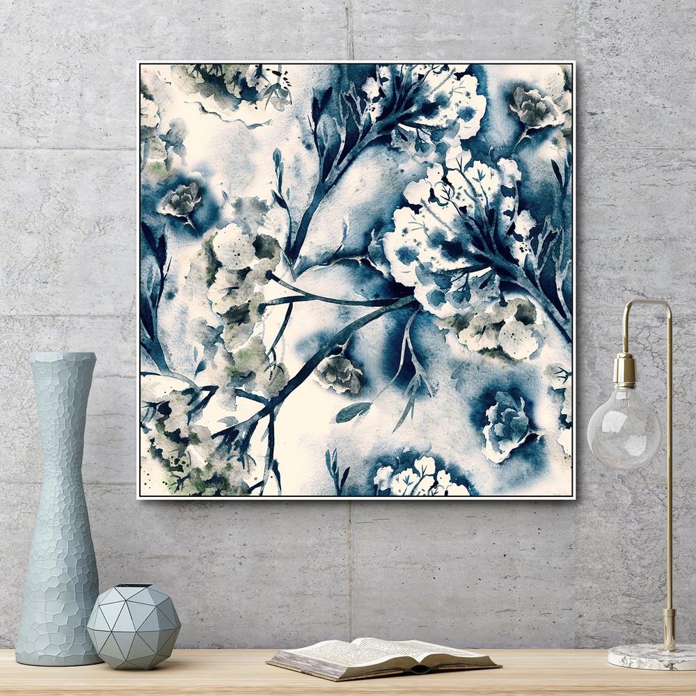 wall-art-print-canvas-poster-framed-Blue Blooms-by-Gioia Wall Art-Gioia Wall Art